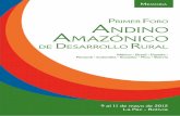 ...El Primer Foro Andino Amazónico de Desarrollo Rural y la presente publicación contó con el apoyo de EED, Christian Eid y Oxfam. D.R. © 2012 Centro de ...