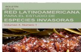 Boletín de la Red Latinoamericana para el Estudio de Especies …bioinvasiones.org/resources/pdf/bioinvasiones-v4n1-2014... · 2017-05-22 · impuesta. Entre ellas el pato vapor