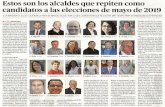 Estos son los alcaldes que repiten como candidatos a las ... · La practica totalidad de los alcaldes de l'Horta Nord vol verán a ser cabeza de lista por sus respectivos partidos