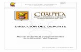 DIRECCIÓN DEL DEPORTE - transparenciamorelos.mx · de Cuautla, Morelos; 19 del Reglamento Interno de la Administración Pública para el Municipio de Cuautla Morelos y demás normatividad