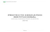 PROYECTO EDUCATIVO INSTITUCIONAL · Definiciones y Sentidos Institucionales Principios y Enfoque Educativos Valores y Competencias Específicas Página 13 Páginas 13- 15 Páginas