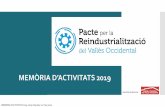 MEMÒRIA D’ACTIVITATS 2019²ria 2019 Pacte...IMPULSEM NOUS MODELS (en elaboració)-Protocol de simplificació, millora i qualitat de les llicències d’obres i d’activitat-Avaluació