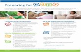 Preparing for - The Wellness Network · Para acceso a la biblioteca Preparación para la llegada del bebé: • Visita: • Contraseña: Entre en Preparándose para el Bebé para