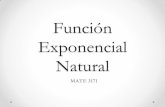 Función Exponencial Natural - WordPress.com...Si en la expresión exponencial se sustituyen valores cada vez más grandes para x, observamos lo siguiente La constante e se conoce