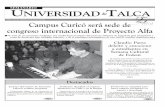 Campus Curicó será sede de congreso internacional de ...dspace.utalca.cl/bitstream/1950/3618/1/semanario_59.pdf · Maule y el Museo Interactivo Mirador (MIM) para participar en