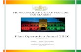 MUNICIPALIDAD DE SAN MARCOS SAN MARCOS€¦ · MARCOS Analisis de la Ejecucion del POA de la Municipalidad de San Marcos 2018 y avances de la ejecucion del POA 2019: El periodo 2018
