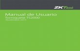 Manual de Usuario - ZKTeco Latinoamérica · Se sugiere establecer una línea de advertencia para presentar la tarjeta o huella de los usuarios a una distancia moderada con el fin