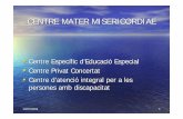 CENTRE MATER MISERICORDIAE - El Web Educatiu …weib.caib.es/Documentacio/jornades/jornades_sace/fira.pdf13/07/2004 2 ESTRUCTURA DEL CENTRE I SERVEIS EDUCACIO ESPECIAL SERVEIS TECNICS