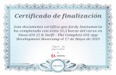 Certificado definalización Este documento certifica queJordy … · 2020-04-02 · Certificado definalización Este documento certifica queJordy Santamaria ha completado con éxito