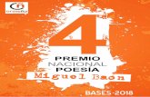 ormeña Fundación CULTURAL PREMIO POESíA Miguel Baón BASES · 2018-01-16 · Fundación CULTURAL VILLACAÑAS La Fundación Cultural ORMEÑA de Villacañas (Toledo) convoca el 40