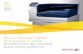 Phaser 7800 Impresora a color El referente de calidad para artes …xerox-mexicana.com/pdf/phaser-7800.pdf · 2019-12-12 · personalizado en pesos de hasta 300 gsm. Ninguna otra