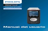 Voice Tracer - Philips · 2019-12-13 · Encender y apagar el dispositivo Para encender o apagar el dispositivo: • Deslice y mantenga el interruptor de encendido/ apagado del lado
