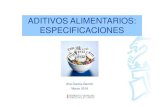 ADITIVOS ALIMENTARIOS: ESPECIFICACIONESintranet.icovv.com/cursos/3h51-dd2f-h18s-vs5z-ropl-f334/2019-03... · •• Para aditivos alimentarios con Para aditivos alimentarios con diversos