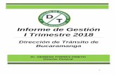 Informe de Gestión I Trimestre 2018€¦ · Informe de Gestión I Trimestre 2018 Dirección de Tránsito de Bucaramanga 2 4.1. COMPONENTE: GOBERNANZA URBANA _____ 144 4.1.1.