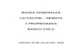 BASES GENERALES LICITACION REMATE 7 ......2 BASES GENERALES LICITACION-REMATE BANCO CHILE JUEVES 30 DE JULIO DEL 2020 1. OBJETO Tattersall Gestión de Activos S.A. (en adelante Tattersall)