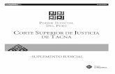2 SUPLEMENTO JUDICIAL TACNA · 2019-05-14 · Miércoles, 15 de mayo del 2019 SUPLEMENTO JUDICIAL TACNA La República 3 DE PAZ LETRADO, ubicado en el Módulo Básico de Justicia de