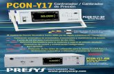 PCON-Y17 Controlador / Calibrador de Presiónpresys.com.br/pdf/es/folder_pcon.pdf · Control de Presión Neumático hasta 3000 psi de rápida estabilización (hasta 20 s). Calibración