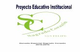 Proyecto Educativo Institucional 2010 - 2015 · - Participación, Interacción y Roles Sociales - Salud - Contexto La aplicación de los planes de estudio se hace con una metodología