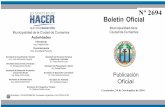Nº 2694 Boletín Oficial - Corrientesciudaddecorrientes.gov.ar/sites/default/files/boletin_2694_24-11-16_.… · Honorable Consejo Deliberante en uso de sus facultades obra en consecuencia.