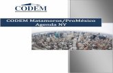 CODEM Matamoros/ProMéxico Agenda NY NY.pdf · Aeromexico, SVAM, Weizer Mazar, New York Unversity, Gate Group USA, Columbia University, Goldman Sachs, J.P. Morgan. Conclusiones y