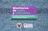 Monitoreo de Radio y Televisión · Jalisco (IEPC-ACG-038/2018) en el que se aprobó que la Universidad de Guadalajara realice el monitoreo de los programas de radio y televisión