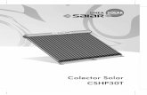 Manual de Instalación, Usos y Mantenimiento · Los colectores solares CSHP30TSA Saiar, son sistemas solares para calentamiento de agua, que utilizan la tecnología de transmisión