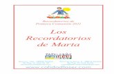 los recordatorios de marta - CaLiDaD LaSeRcalidadlaser.com/pdf_informacion/los recordatorios... · - MUESTRARIO DE RECORDATORIOS DE COMUNION - INVITACIONES - MARCAPAGINAS - Serrano,