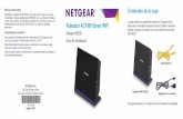 Contenido de la caja - Netgear · 2015-04-29 · Para una conexión cableada, use un cable Ethernet (no incluido) para conectar la computadora a un puerto LAN Ethernet negro libre
