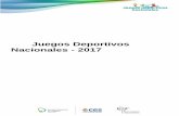 Juegos Deportivos Nacionales - 2017fuajedrez.org/Portals/0/Archivos/JND2017.pdf · 2017-04-20 · 5 1. Antecedentes y marco de la propuesta Los “Juegos Deportivos Nacionales”