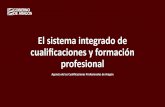 El sistema integrado de cualificaciones y formación€¦ · *Catálogo Nacional de cualificaciones Profesionales **Procedimiento de evaluación y acreditación de competencias profesionales.