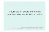 Información sobre conflictos ambientales en América Latina · Conflicto ambiental: Diseñando la base de datos Nombres; Identificación de personas y grupos de personas (comunidades,