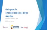 Guía para la Estandarización de Datos Abiertos · 2018-05-31 · Datos Abiertos en Colombia Los datos abiertos son parte de la Estrategia de Gobierno En Línea (GEL) del MinTIC,