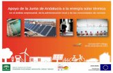 Apoyo de la Junta de Andalucía a la energía solar térmica · ⑤ Uso de la energía solar vía renting En el uso de la energía solar térmica mediante arrendamiento operativo