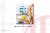 Barcelona, 3 de febrer de 2015...son el tabac, l’ alimentació, l’ínactivitat física i l’excès de pes i l’alcohol El tabac és causa principal de càncer del pulmó, cavitat