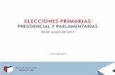 Presentación de PowerPoint - La Segunda · 2013-06-06 · • Ley N° 20.640 establece un sistema de elecciones primarias para ser usado por los partidos políticos para la nominación