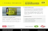 Ficha Técnica Cemento Albañ · PDF file cumple con las especiﬁcaciones de la Norma Peruana NTP 334.069 y ASTM C-091. Por ello, ofrece una gran alternativa para lograr mayores y