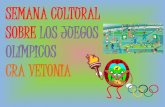 SEMANA CULTURAL SOBRE LOS JUEGOS OLÍMPICOS CRA …cravetonia.centros.educa.jcyl.es/sitio/upload/... · SEMANA CULTURAL SOBRE LOS JUEGOS OLÍMPICOS CRA VETONIA TALLER DE GORRAS Y