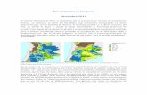 Precipitación en Uruguay Diciembre 2015satelital de TRMM en tiempo casi real (TMPA) y un modelo hidrológico para estimar los caudales con una resolución de 12 km. En la figura 7