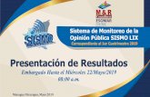 Presentación de PowerPoint08:00 a.m. Managua Nicaragua, Mayo 2019. Ficha Técnica Sistema de Monitoreo de Opinión Pública SISMO LIX; Correspondiente al 1er Cuatrimestre 2019; M&R