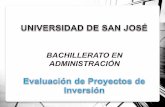Profesora: Tel. of. 8350-5358 · Preparación y Evaluación de proyectos •La formulación y evaluación de proyectos permite reducir la incertidumbre inicial respecto a la conveniencia
