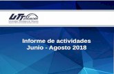 Informe de actividades Junio - Agosto 2018uttehuacan.edu.mx/media/files/Informe junio - agosto 2018 Junta Co… · El 5 de junio, con motivo del Día Mundial Del Medio Ambiente se