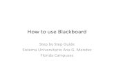 How to use Blackboard - bilingualonline.net · How to use Blackboard Step by Step Guide SistemaUniversitarioAna G. Mendez Florida Campuses • Se puedellegara Blackboard desdela páginade