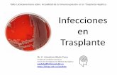 Infecciones en Trasplante - Infomed · EBV, HVB, HBC, HIV Estado neto de inmunosupresión = + factores. Profilaxis antifúngica. Profilaxis antifúngica En centros de alta incidencia