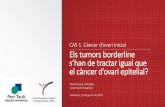 CAS 1. Càncer d’ovari inicial Els tumors borderline s’han de tractar ...€¦ · - Apendicectomia* ESTADI. SI. ESTADI I. Biòpsia ovari contra lateral. TUMORS BORDERLINE: TRACTAMENT.