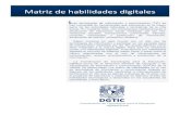 Matriz de habilidades digitales · Matriz de habilidades digitales Coordinación de Tecnologías para la Educación h@bitat puma as tecnologías de información y comunicación (TIC)