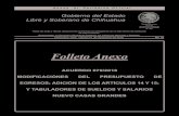 Folleto Anexo - chihuahua.gob.mx · Y TABULADORES DE SUELDOS Y SALARIOS NUEVO CASAS GRANDES Registrado como Artículo de segunda Clase de fecha 2 de Noviembre de 1927. 2 ANEXO AL