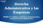 Derecho Administrativo y las Empresas - UNID · Derecho Administrativo y las Empresas Sesión 2: Legalidad, competencia, fundamentación y motivación del acto administrativo
