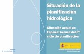 Situación de la planificación hidrológica · Situación actual en España: Avance del tercer ciclo de planificación hidrológica . REAL DECRETO 864/2018, DE 13 DE JULIO, POR EL