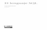 El lenguaje SQL - Instituto Profesional Esucomexbiblioteca.esucomex.cl/RCA/El lenguaje SQL.pdf · Definir una BD relacional, incluyendo dominios. 3. Saber introducir, borrar y modificar