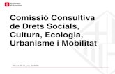 Comissió Consultiva de Drets Socials, Cultura, Ecologia ......solidaritat 10.Torn obert de paraules Comissió Consultiva de Drets Socials, Cultura, Ecologia, Urbanisme i Mobilitat